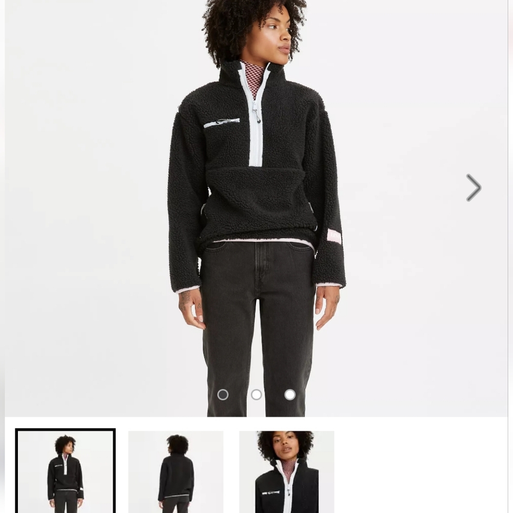 Levis sherpa pullover sweater